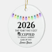 College Acceptance Ornament, College Ornaments,  Keramisch Ornament (Links)