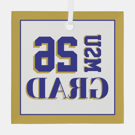 College Afstudeerder '26 Glas Ornament (Achterkant)