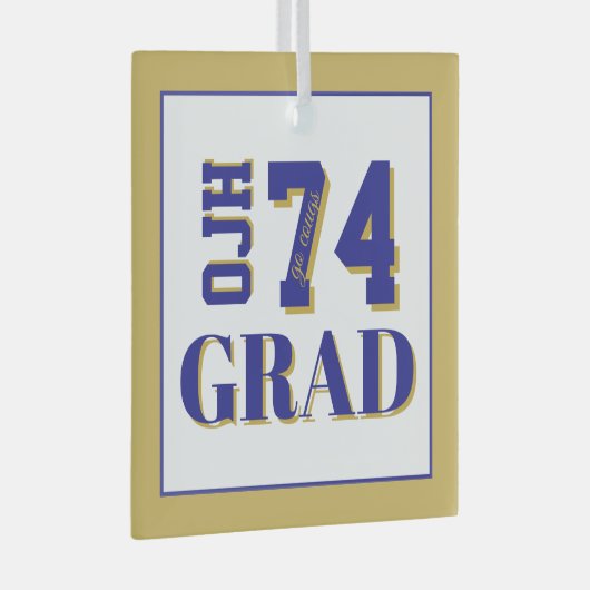 College Afstudeerder '26 Glas Ornament (Voorkant Rechts)