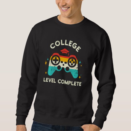 College Afstudeerder Afstuderen Niveau Complete ga Trui (Voorkant)