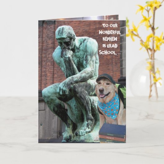 College / Afstudeerder Student Verjaardag Kaart (Gele Bloem)