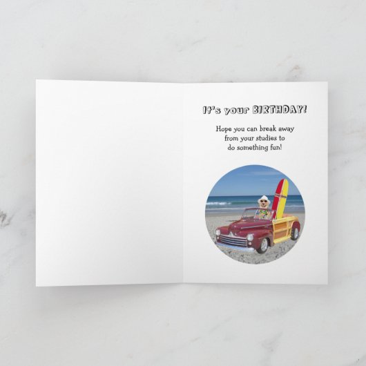 College / Afstudeerder Student Verjaardag Kaart (Binnen)