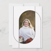 College Afstuderen Black White Aankondiging (Achterkant)