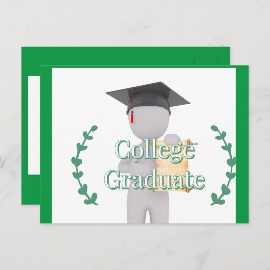 College Afstuderen Briefkaart (Voorkant / Achterkant)