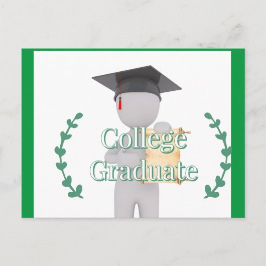 College Afstuderen Briefkaart (Voorkant)