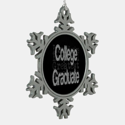 College Afstuderen extraordinaire Tin Sneeuwvlok Ornament (Links)