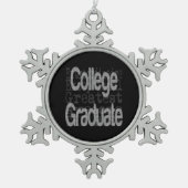 College Afstuderen extraordinaire Tin Sneeuwvlok Ornament (Voorkant)