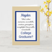 College Afstuderen felicitatiekaart Kaart (Gele Bloem)