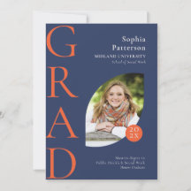 College Afstuderen Foto Blue Oranje