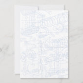 College Afstuderen Party Engineer Technology Blauw Kaart (Achterkant)