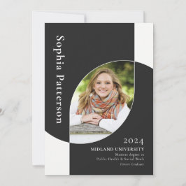 College Afstuderen Two Photo Black White Aankondiging