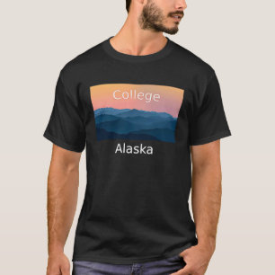 College Alaska Mountain T-shirt