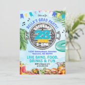 College Barbeque Afstuderen Pool Party Kaart (Staand voorkant)