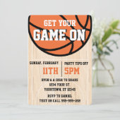 College Basketbal maart Madness Watch Party Kaart (Staand voorkant)