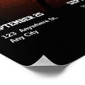 College Basketbal Toernooi, Basketbal Sport Poster (Hoek)