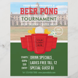 College Beer Pong Tournament voegt logo en foto to Flyer