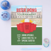 College Beer Pong Tournament voegt logo en foto to Flyer (Enkel)