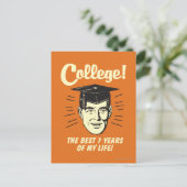 College: Beste 7 jaar van mijn leven Briefkaart (Staand voorkant)