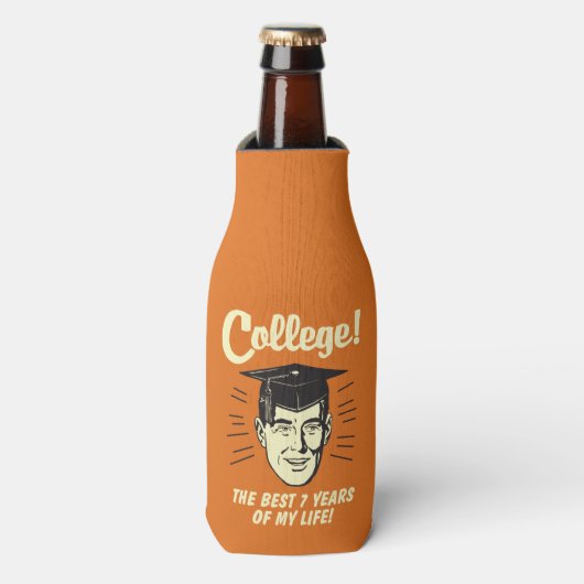 College: Beste 7 jaar van mijn leven Flesjeskoeler (Fles Voorkant)