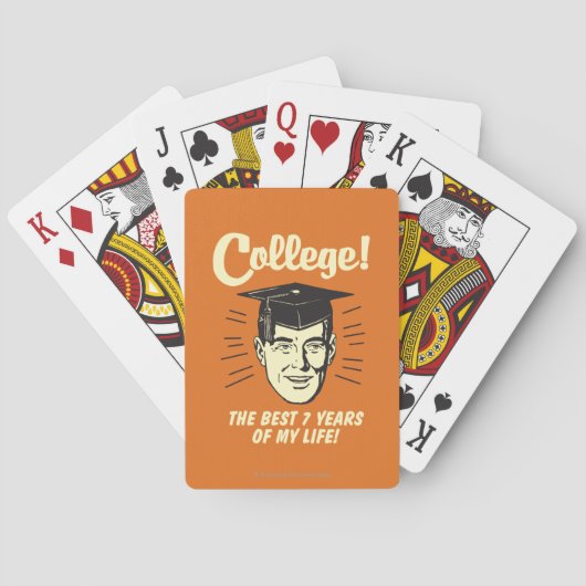 College: Beste 7 jaar van mijn leven Pokerkaarten (Achterkant)