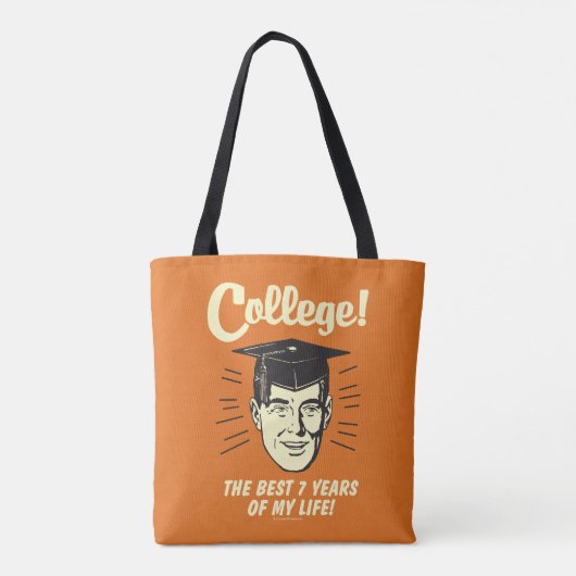 College: Beste 7 jaar van mijn leven Tote Bag (Achterkant)