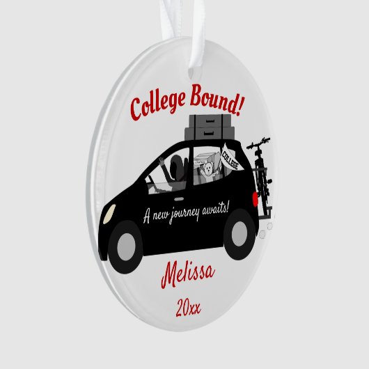 College Bound Girl Acryl Ornament (voorkant)