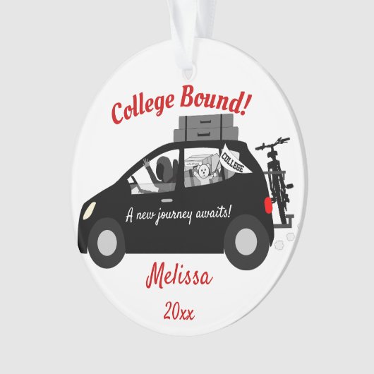 College Bound Girl Acryl Ornament (voorkant)