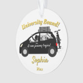 College Bound Girl Geel Acryl Ornament (voorkant)