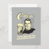 College: Brain Cells Survive Smarter Briefkaart (Voorkant / Achterkant)