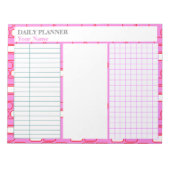 College briefpapier roze retro aanpassen notitieblok (Voorkant)