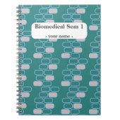 College briefpapier roze retro aanpassen notitieboek (Voorkant)