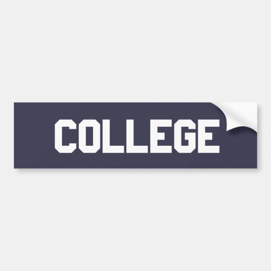 College Bumpersticker (Voorkant)