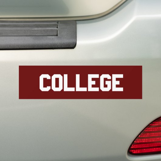 College Bumpersticker (Op auto)