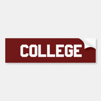 College Bumpersticker