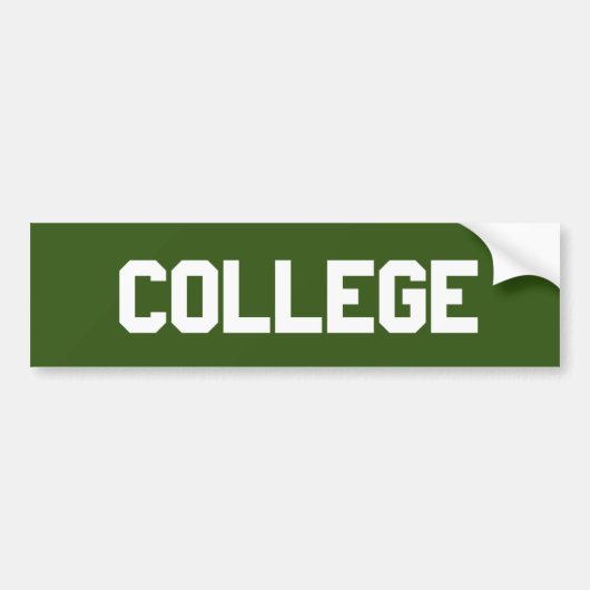College Bumpersticker (Voorkant)