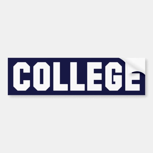 COLLEGE Bumpersticker (Voorkant)