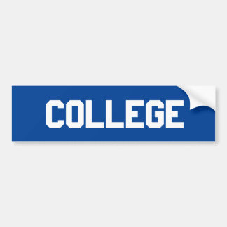 College Bumpersticker