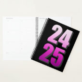 College Business Roze en zwart 2024 2025 persoonli Planner (Display)