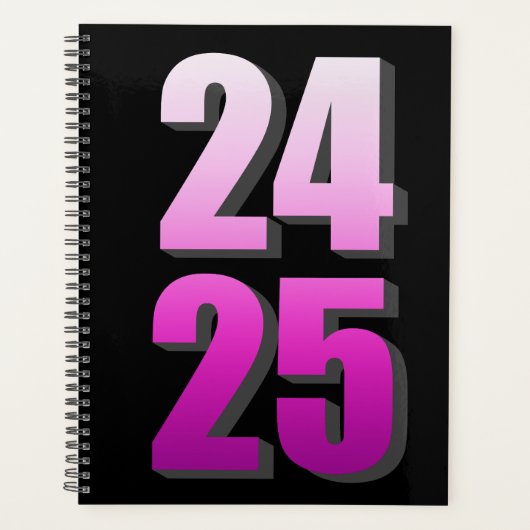 College Business Roze en zwart 2024 2025 persoonli Planner (Voorkant)