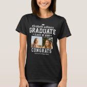 College Class of 2025 Afstuderen Naam T-shirt (Voorkant)