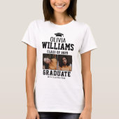 College Class of 2025 Afstuderen Naam T-shirt (Voorkant)