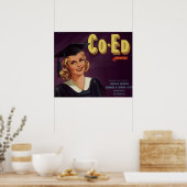  College Co-Ed Afstuderen Woman Poster (Keuken)