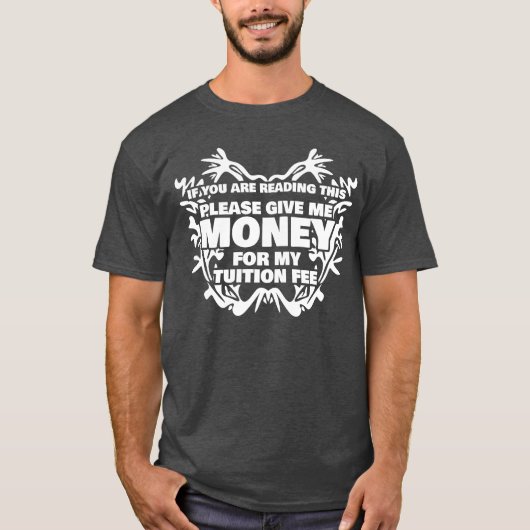 College collegegeld terug t-shirt (Voorkant)