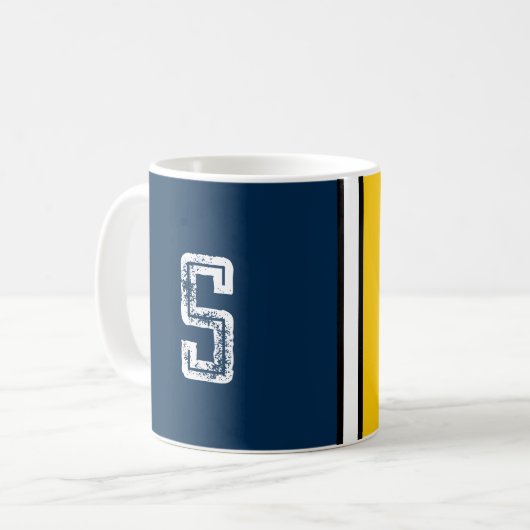 College Colors Monogram Coffee Mok (Voorkant links)