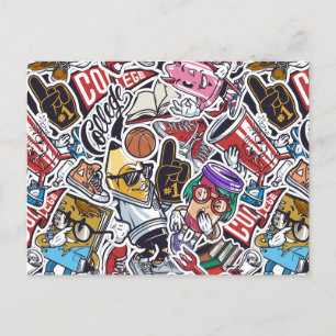 College Comics Patroon Briefkaart