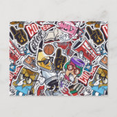 College Comics Patroon Briefkaart (Voorkant)