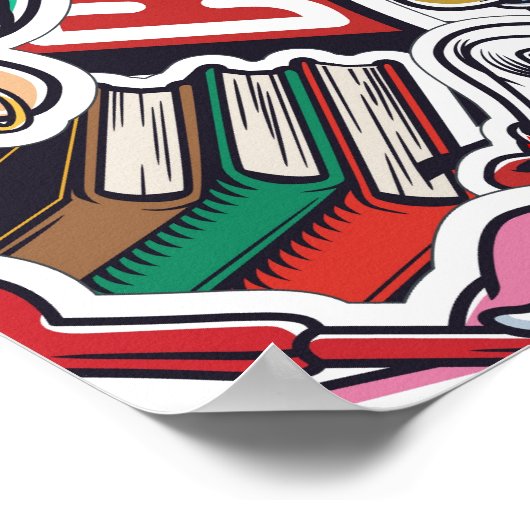 College Comics Patroon Poster (Hoek)