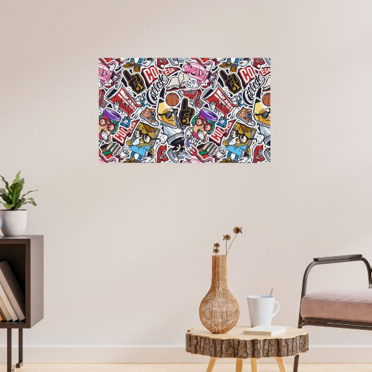 College Comics Patroon Poster (Woonkamer 3)