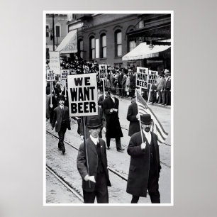 College Dorm Poster Vintage Prohibition Drukwerk W