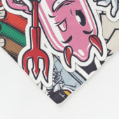 College Dynamic Art Urban Graffiti patroon Fleece Deken (Hoek)